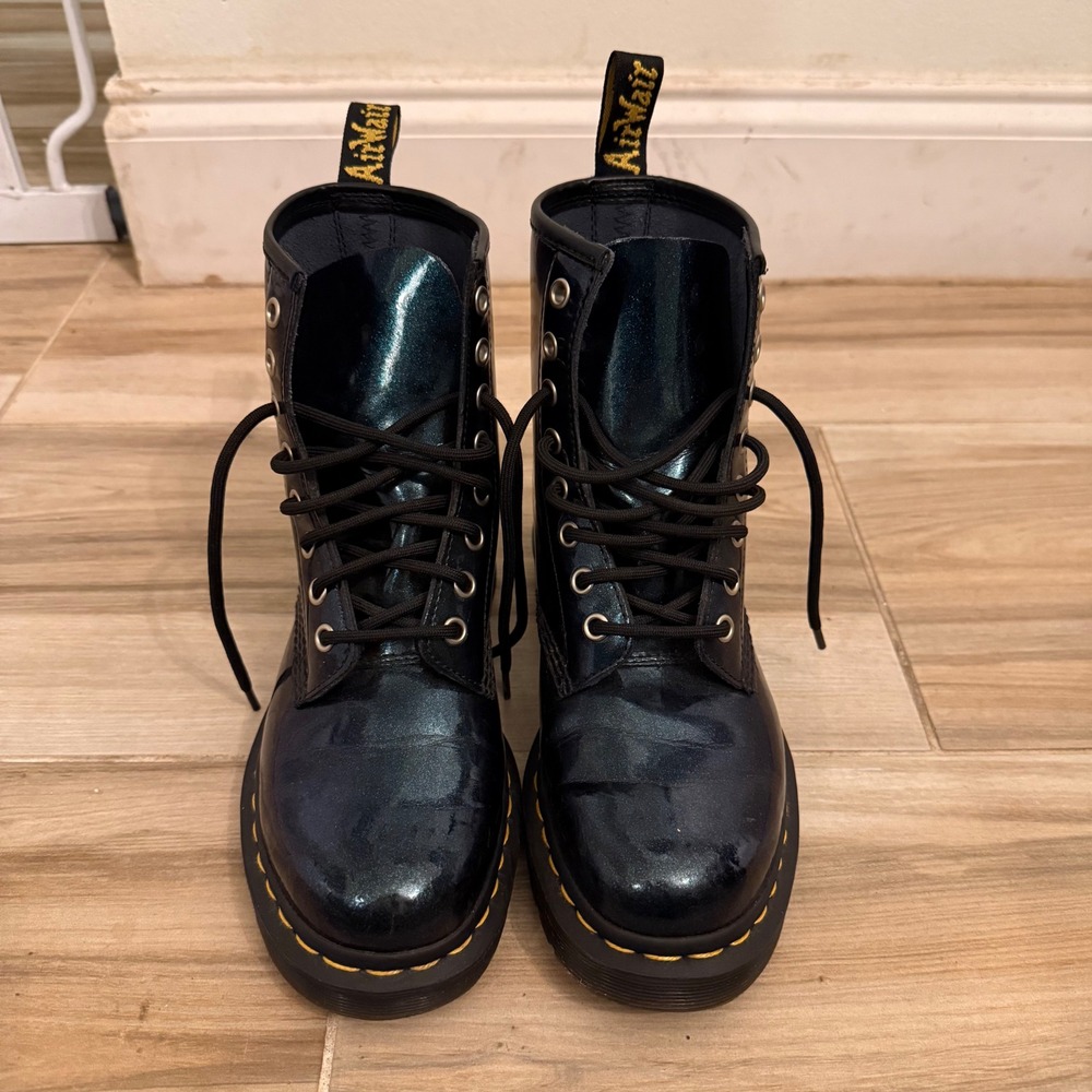 Dr. Martens 1460 Pascal Blue Chroma‎ Iridescent Metallic Boots Mens 5 Womens 6
